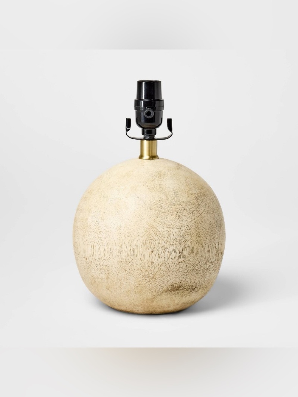 the Round Faux Wood Lamp Base by Threshold designed with Studio McGee,